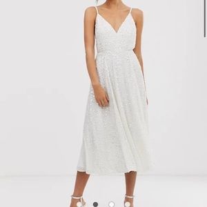 ASOS Eva Embellished cami midi wedding dress
